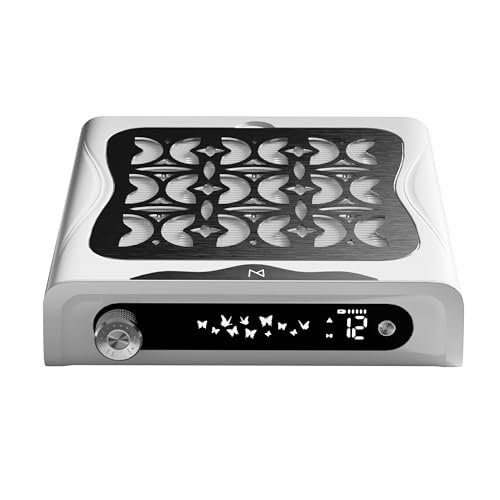M Nova Air Nail Dust Collector 60W Cordless White - Portable Nail Dust Extractor