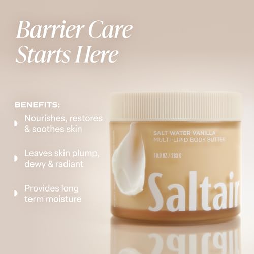 Saltair Body Oil and Multi-Lipid Body Butter Set ? Deep Moisture, Hydrating After-Shower Skincare Duo ? Salt Water Vanilla Scent