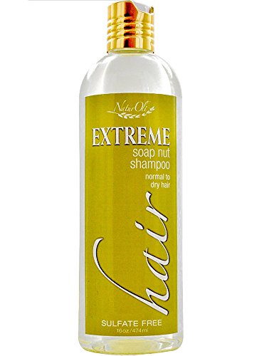 NaturOli Soap Berry Shampoo for Normal to Dry Hair - 16oz Sulfate Free Vegan Hair Care