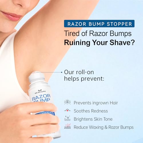 Razor Bumps Ingrown Hair Treatment: 3.38fl.oz Smoothing Solution for Body, Beard & Bikini Area Post Waxing After Shaving Serum for Ingrown Hair & Razor Burn - Women & Men