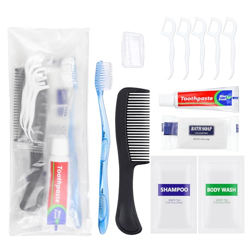 Bulk 25 Hygiene Kits for Homeless - Travel Toiletry Sets with Soap, Toothbrush, Toothpaste & More