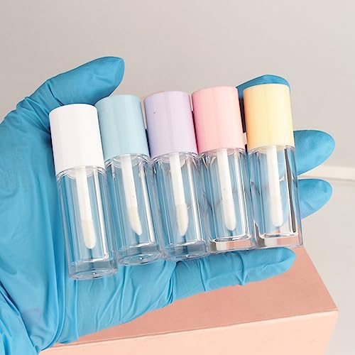40PCS White Mini Lip Gloss Tubes 2.5ml with Wand Applicator - COSIDEA