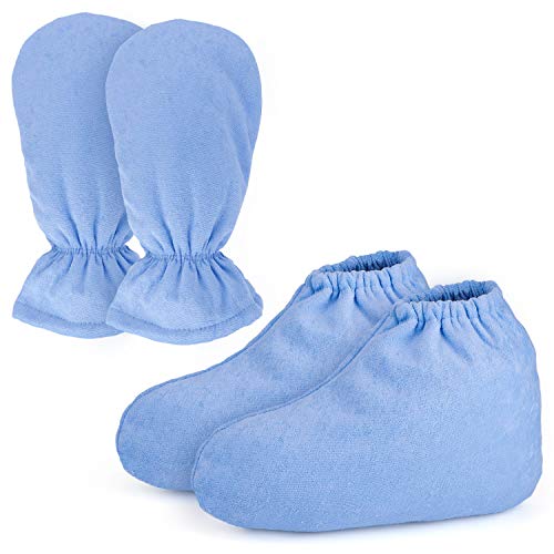 Elastic Paraffin Wax Booties & Gloves for Hand & Foot Spa Therapy - Large