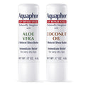Aquaphor Lip Balm Set - Naturally Inspired Lip Repair With Shea Butter, Coconut Oil (0.17 Oz) + Aloe Vera (0.17 Oz)