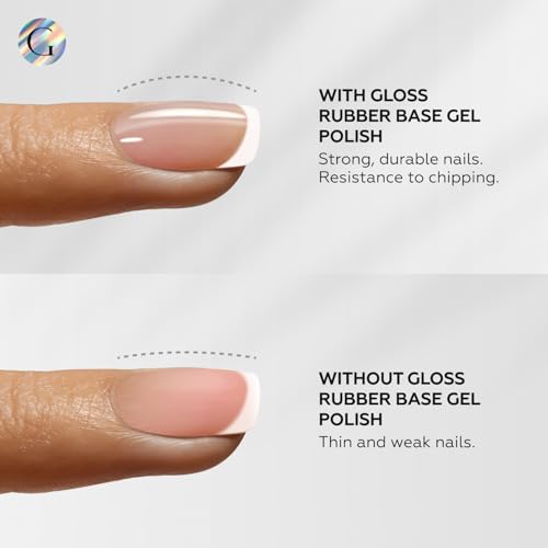 GLOSS Rubber Base Gel Polish 30ml - Long-Lasting Nail Adhesion & Flexibility