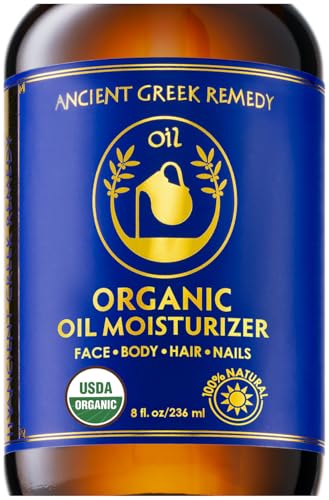 8oz Organic Body & Face Oil for Dry Skin - Natural Moisturizer with Cold Pressed Almond, Olive, Jojoba, Rosehip, Vitamin E & Lavender - After Shower Body Oil - Variation of THIS listing