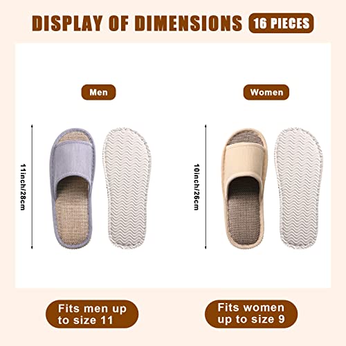 Mumufy Guest Slippers Open Toe Breathable Non-Slip Hotel Spa - Variation 32
