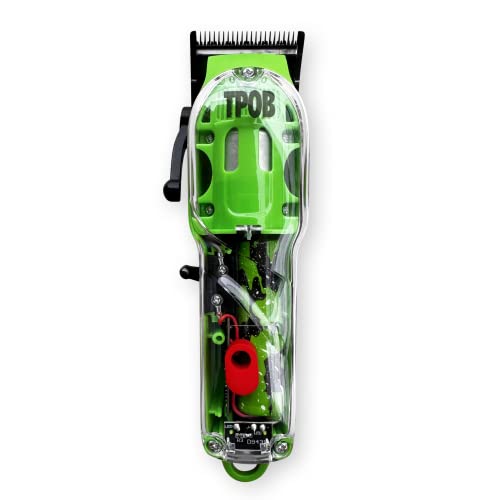 TPOB Slime 2 Barber Hair Clippers Trimmer Shaver Set for Men with Matte Green Case and X Fade Blade