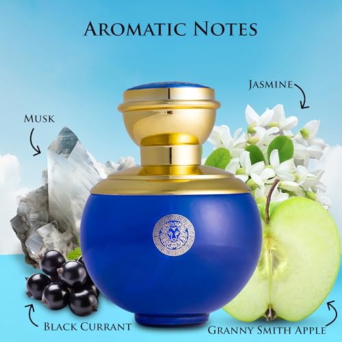 NovoGlow Verse Deep Blue Women's Perfume 3.4oz Floral Fruity Woody - Rose Jasmine Apple