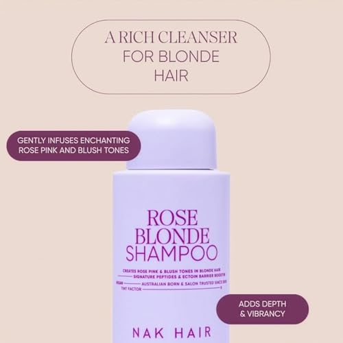 Rose Blonde Color Depositing Shampoo with Peptide - 11.8 fl oz for Blonde Hair