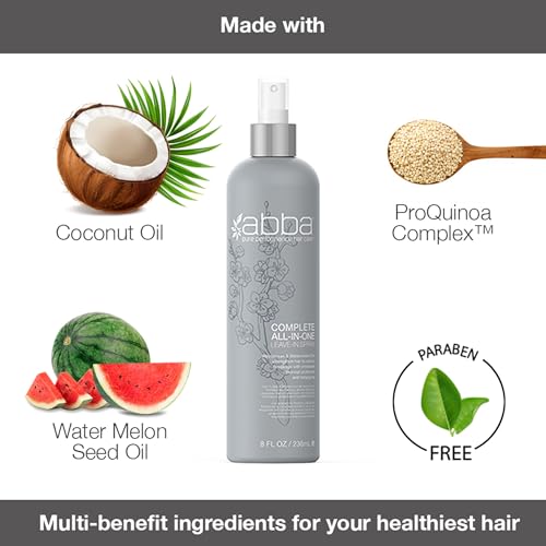 ABBA Complete All-in-One Leave-In Spray for Hair, Fresh Beach Scent 8 Fl Oz
