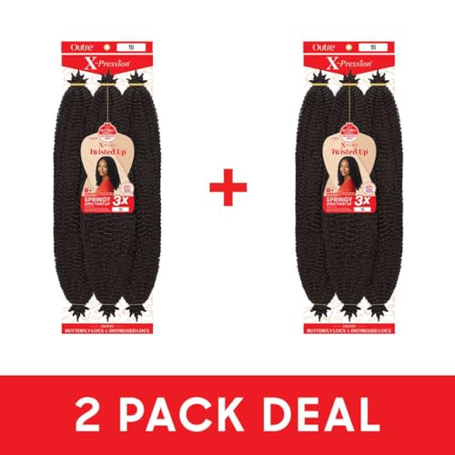 Outre X-Pression Twisted Up Afro Twist Hair Extensions 24 Inch - 2 Pack Dark Brown 2