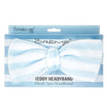 The Cr?me Shop Blue Striped Teddy Headband, Spa Headband for Washing Face, Skincare Headbands, Soft & Fluffy Headbands for Women, Cruelty-Free & Vegan