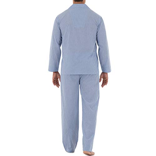 Fruit of the Loom Men's Long Sleeve Broadcloth Pajama Set