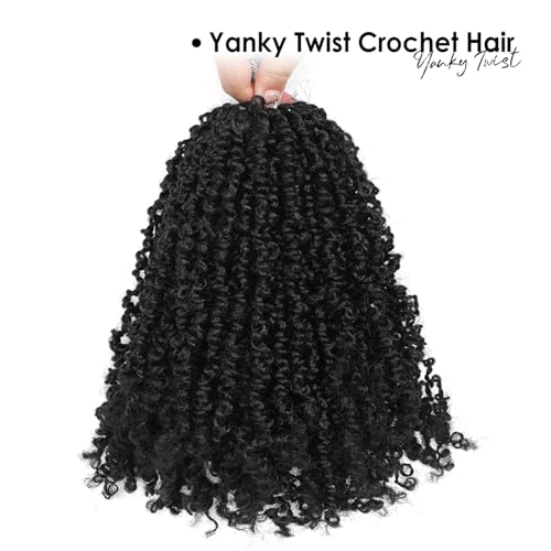 Yanky Twist Crochet Hair 8-12 Inch Pre-Mixed 9 Packs - Dark Brown Variation