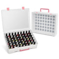 FULLCASE White 54-Bottle Nail Polish Organizer Case with Removable Foam