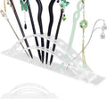 WAYUTO Hair Chopsticks Organizer Hairpin Stick Display Stand Arched Acrylic Display Stand Clear 12 Slot Display Stand Acrylic Stand for Display Hair Stick Storage Organizer for Pens Makeup Brush