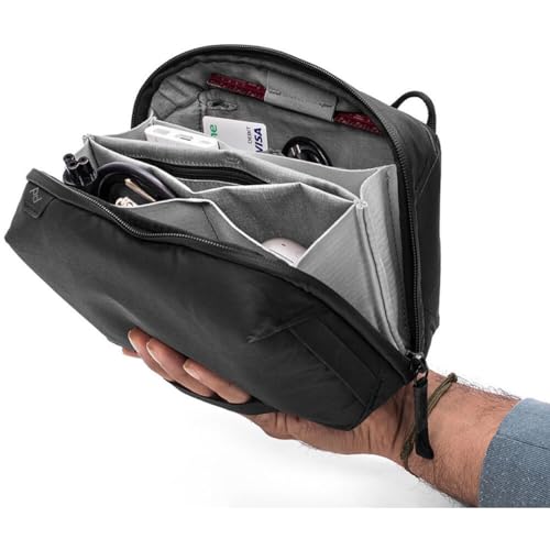Peak Design Tech Pouch Black - Regular Electronics Organizer for Travel & Daily Carry