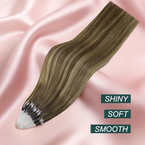 Easyouth 18in Micro Balayage Human Hair Extensions #4/24/4 Pack of 1