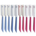 10 pcs Eyebrow Razor WomenFace Razors Facial Hair Removal Exfoliating Dermaplaning Tool Face Shavers Upper Lip Hair Removal Travel Razor(Red and Blue)