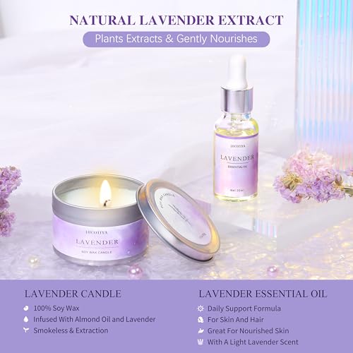 Lavender Spa Gift Basket for Women - 10-Piece Relaxation & Self-Care Set
