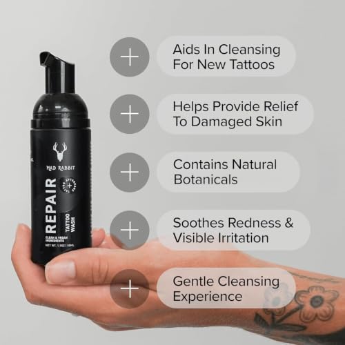 Mad Rabbit Tattoo Aftercare Kit Foam Wash & Balm - Skin Hydration & Healing
