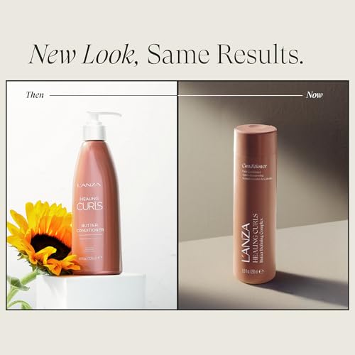L’ANZA Healing Curls Curly Conditioner - Natural 8 Fl Oz - Vegan Hydrating Curl Softener for Women