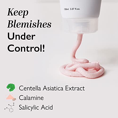 Gentle Hydrating Face Cleanser with Salicylic Acid & Calamine - Deep Cleansing Foam for Oily & Sensitive Skin - 5.07 fl oz