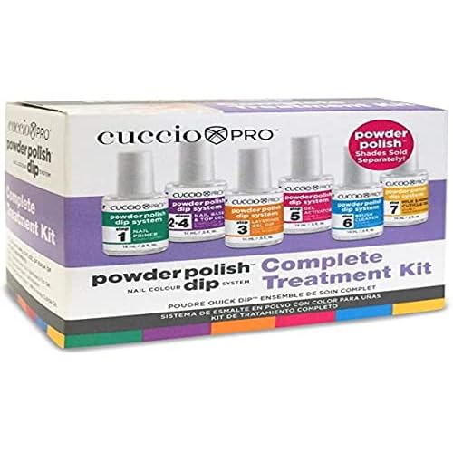 Cuccio Powder Polish Nail Colour Dip System Complete Treatment Kit