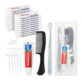 Travel Toothbrush Kit 30 Sets with Toothpaste Floss Comb & Cover - Bulk