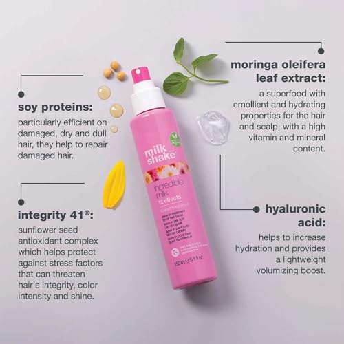 Milk Shake Flower Incredible Milk Leave-In Hair Treatment - 12 Benefits, 5.1 Oz