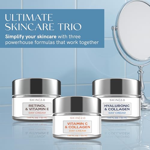 Skin 2.0 Korean 3 Day Cream Set for Women - Hydrating, Brightening & Smoothing