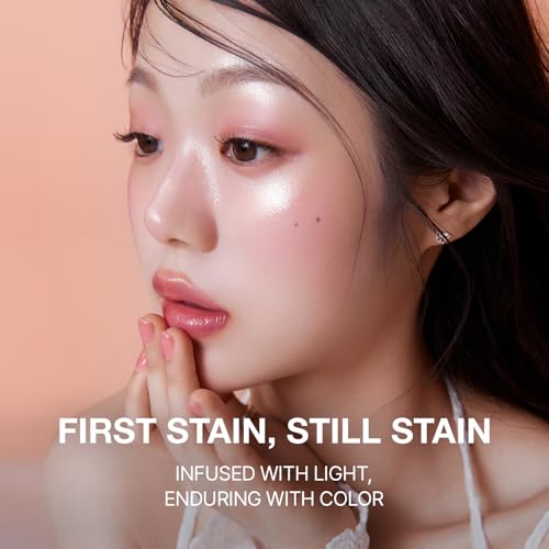 Lip & Cheek Stain Glow Tint - Drop Pink, Long Lasting, Vegan & Cruelty-Free, 0.11 fl oz