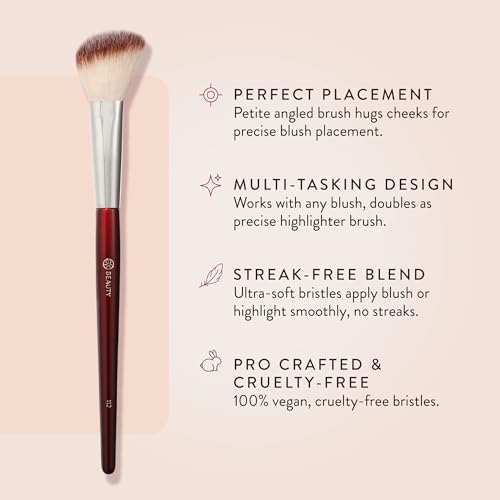 Small Angled Makeup Brush for Blush, Highlighter & Contouring