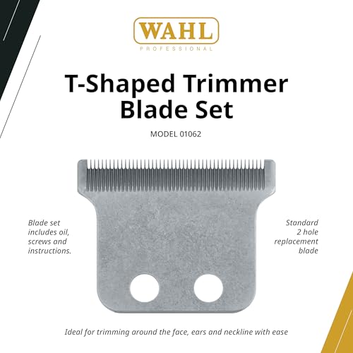 Wahl Professional Adjustable T-Shaped Trimmer Blade, Precision Replacement Blade for Detailer, Hero, and Razor Edger Trimmers