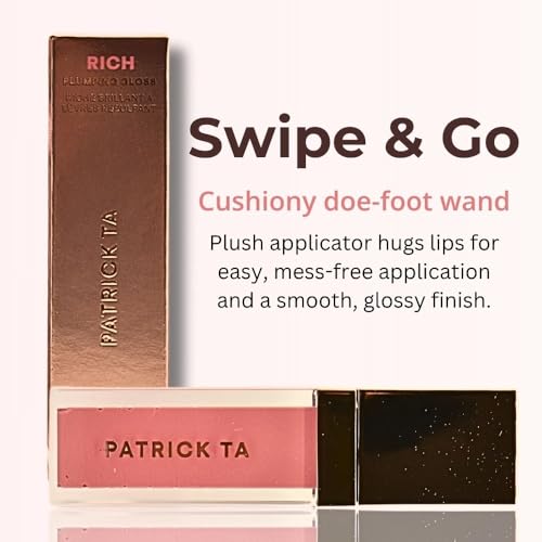 PATRICK TA Major Volume Plumping Lip Gloss - Say Less - Rich Milky Pink, Superficial