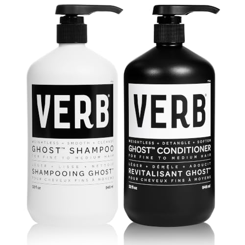 Ghost Shampoo & Conditioner Duo - Weightless Fine Hair Set with Citrus & Violet Scent - Frizz Control & Softness