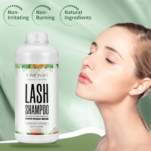 600ml Lash Shampoo for Extensions - Eyelash Cleanser Foam, Professional & Home Use (20.3 Fl Oz Pack of 1)