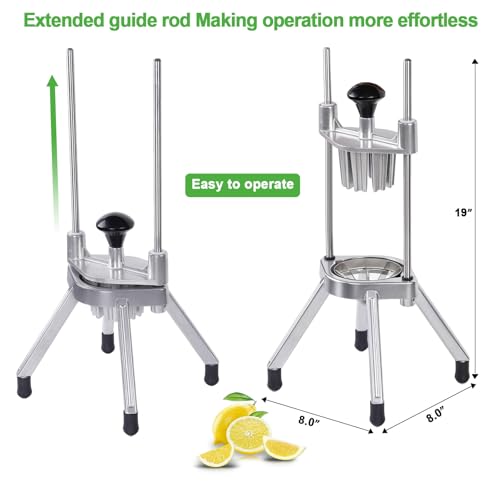 Commercial Lemon & Lime Cutter - 8-Section Stainless Steel Wedger - NSF Certified, Easy Use