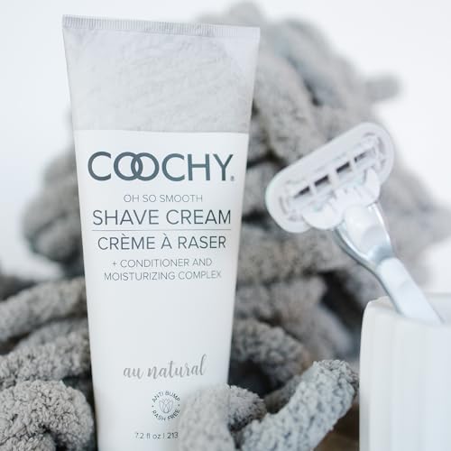 Coochy Shave Cream - Moisturizing Shave Lotion - Gentle Intimate Shaving Cream - For Bikini Area, Underarms, Legs & More - Rash-Free, Hydrating Formula - Au Natural, 32 oz