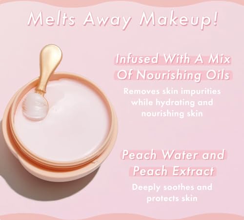 Peach Cleansing Balm - Makeup Remover & Double Cleanser for Face