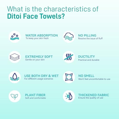 Disposable Face Towels XXL Pack of 6 - Ultra-Soft, Eco-Friendly, 50 Count Each