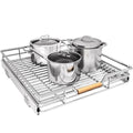 Chrome 18W x 21D Heavy Duty Under Cabinet Pull Out Organizer with Full-Extension Drawers - 1-Tier