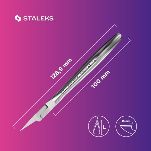 Staleks Pro EXPERT 61 Ingrown Toenail Nippers ? 16mm Blades ? Narrow Tips with Safe Ends ? Stainless Steel ? Professional Pedicure Tool