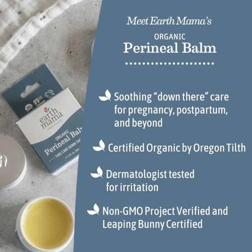 Organic Perineal Balm 2 Oz Pack of 3 - Soothing Postpartum Relief Earth Mama