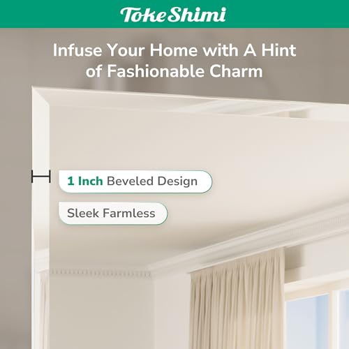 Frameless Bathroom Vanity Mirror 24x32 Inches Beveled Edge - Horizontal/Vertical