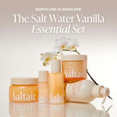 Saltair Vanilla Salt Water Body Scrub - Gentle Exfoliating Polish, Vegan & Cruelty-Free, 1 Count