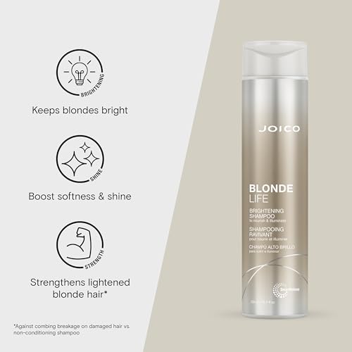 Joico Blonde Life Brightening Shampoo | For Blonde Hair | Add Softness & Smoothness | Sulfate Free | With Monoi & Tamanu Oil