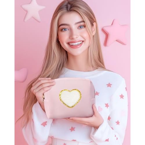 Pocmimut Birthday Gifts for 3 4 5 6 7 8 9 10 11 12 13 Year Old Girls,Personalized Makeup bag Cute Cosmetic Pouch Birthday Gifts for Girls Daughter Sister Friend Girlfrend,L