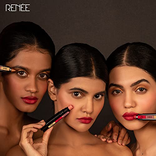 RENEE Fab Face - 3 in 1 Makeup Stick With Eye Shadow, Blush & Lipstick, Enriched With Vitamin E (1. Fab Face Diva)